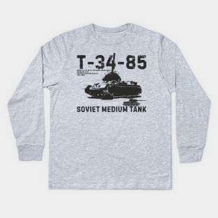 Soviet medium tank T-34-85 Kids Long Sleeve T-Shirt
